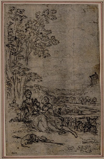 Studie voor vignet in Fontanelle
