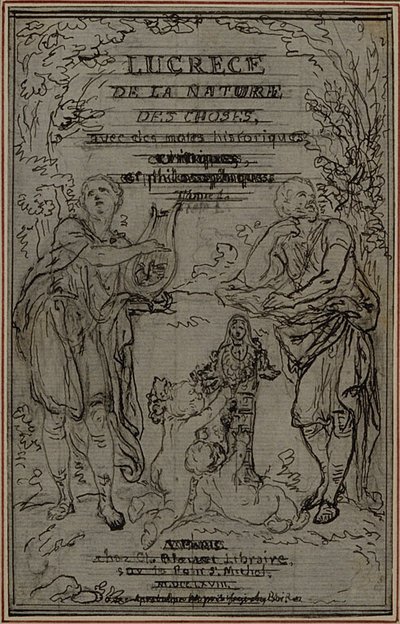Studie voor het vignet-frontispiece van Lucretius
