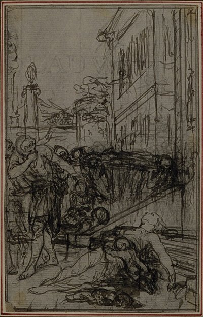 Studie voor het vignet van Lucretius