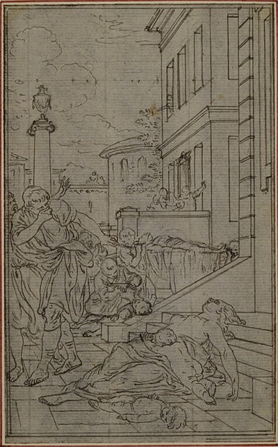 Studie voor het vignet van Lucretius