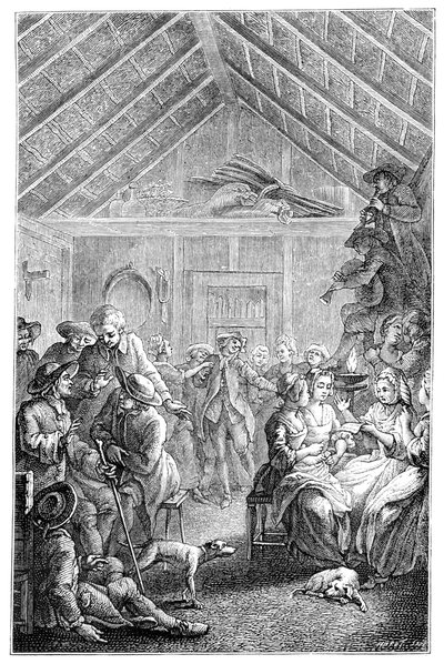 De vergadering van de winter door Hubert Francois Gravelot