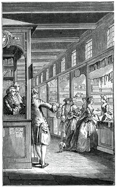 De Paleisgalerijen, 1885 door Hubert Francois Gravelot