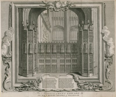 Het monument van Koning Edward IV door Hubert Francois Gravelot