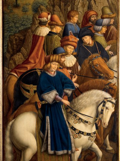 Detail van de Rechtvaardige Rechters, linkeronderpaneel van het Gentse Altaarstuk (detail) door Hubert & Jan van (1390 1441) (after) Eyck