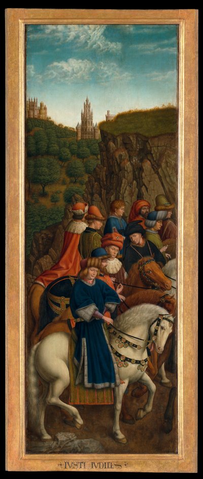 De Rechtvaardige Rechters, linkeronderpaneel van het Gentse altaarstuk door Hubert & Jan van (1390 1441) (after) Eyck