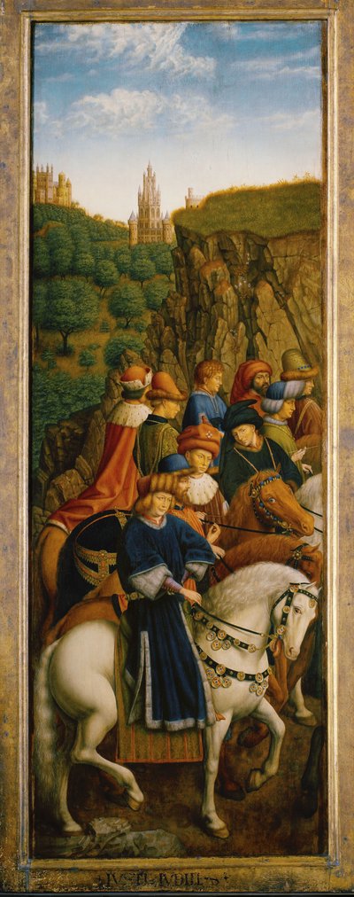 De rechtvaardige rechters, linkeronderpaneel van het Gentse altaarstuk door Hubert & Jan van (1390 1441) (after) Eyck