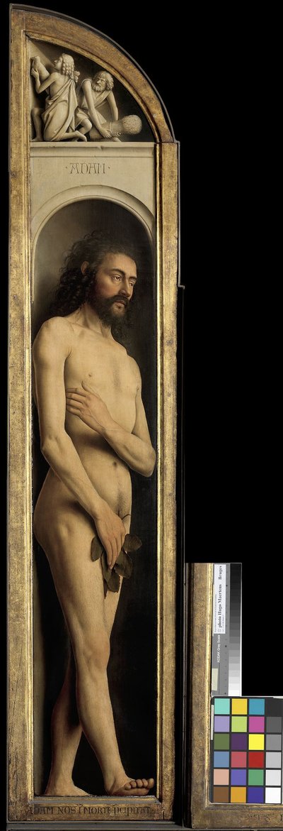 Adam (detail) door Hubert & Jan van (1390 1441) Eyck