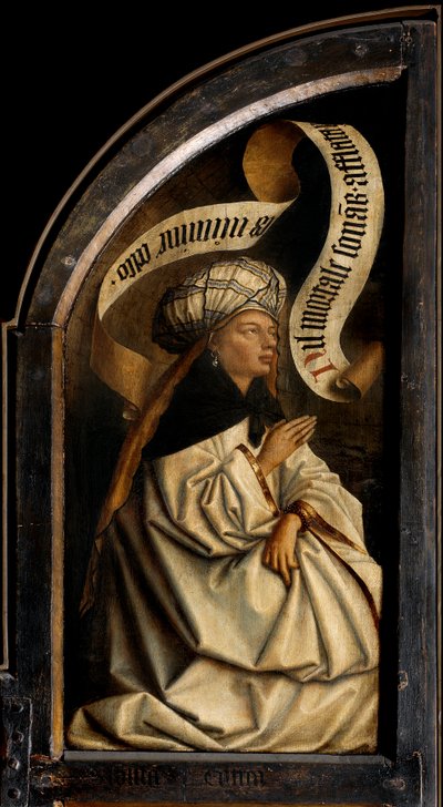 Erythraeïsche Sibylle, van de buitenkant van de linker vleugel van het Gentse altaarstuk door Hubert & Jan van (1390 1441) Eyck