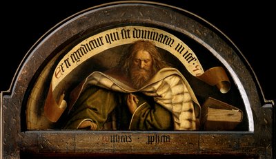 De Profeet Micha, van de buitenkant van de rechter vleugel van het Lam Gods door Hubert & Jan van (1390 1441) Eyck