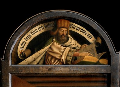 De Profeet Zacharias, van de buitenkant van de linker vleugel van het Gentse Altaarstuk door Hubert & Jan van (1390 1441) Eyck