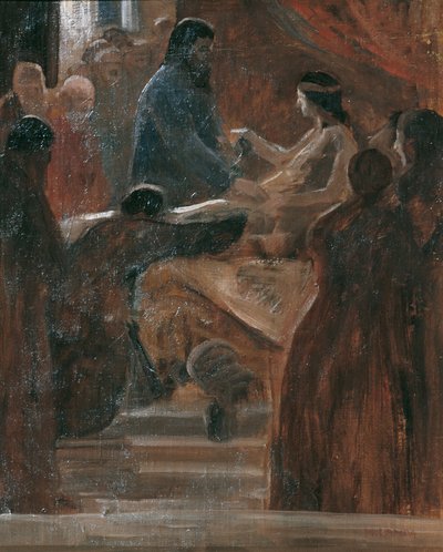 Opwekking van de dochter van Jaïrus door Hubert Landa