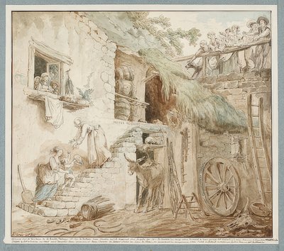 Allegorie van de ondergang van de familie Du Barry. Rond 1774-75 door Hubert Robert