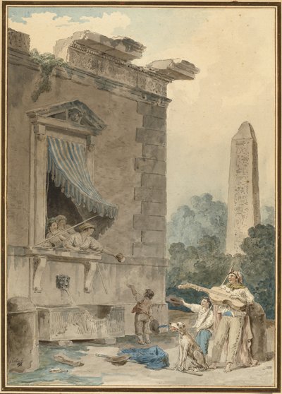Liefdadige dames door Hubert Robert