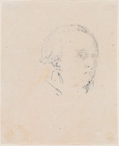 Hoofd van een man door Hubert Robert