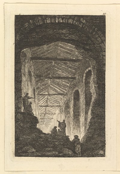 La Galerie Antique door Hubert Robert