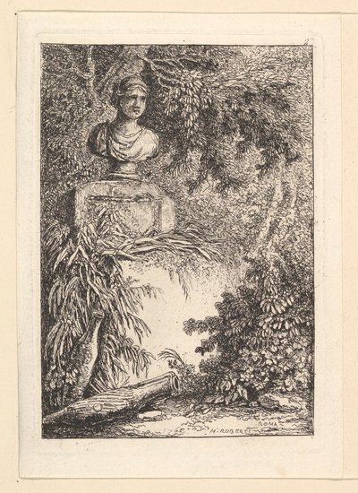 De buste door Hubert Robert