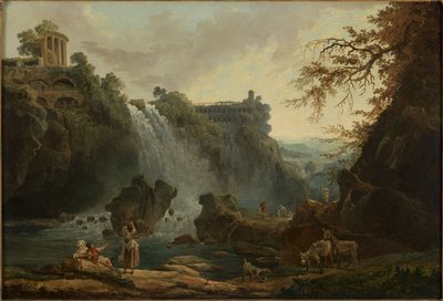 De watervallen van Tivoli, in 1776 door Hubert Robert
