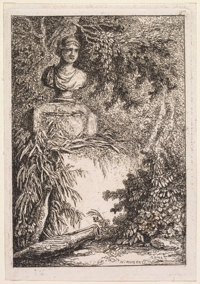 Les Soirées de Rome: Le Buste door Hubert Robert
