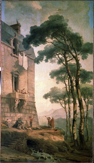 De muzikanten door Hubert Robert