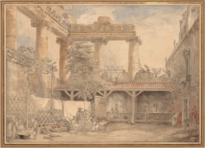 Romeinse Ruïnes, Villa Pamfili door Hubert Robert