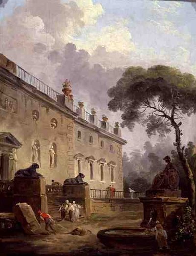 Terras van de Villa Madama door Hubert Robert
