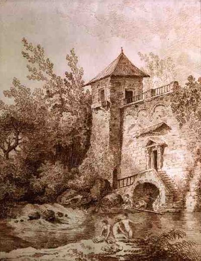 De Baders door Hubert Robert