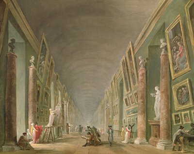 De Grote Galerij van het Louvre tussen 1801 en 1805 door Hubert Robert