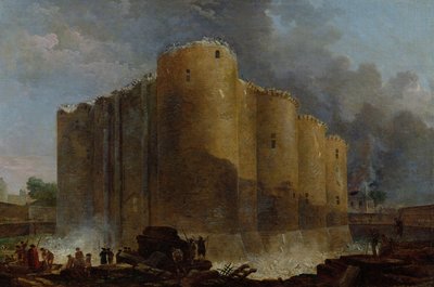 De sloop van de Bastille, 14 juli 1789 door Hubert Robert