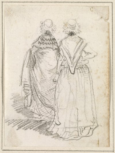 Twee Vrouwen van Achteren Gezien door Hubert Robert