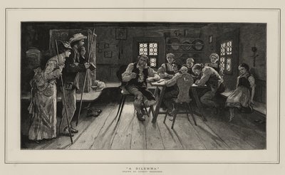 Een Dilemma door Hubert von Herkomer