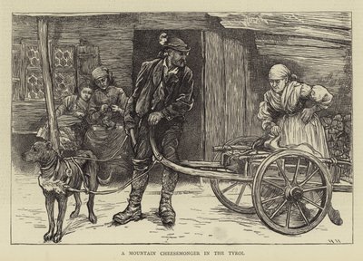 Een bergkaasmaker in de Tirol door Hubert von Herkomer