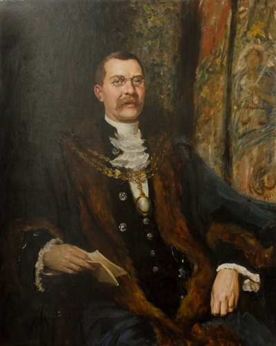 Wethouder Sir George Hussey, 1901 door Hubert von Herkomer