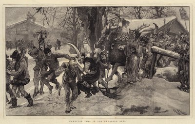 Carnavalsperiode in de Beierse Alpen door Hubert von Herkomer