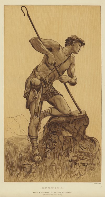 Avond door Hubert von Herkomer