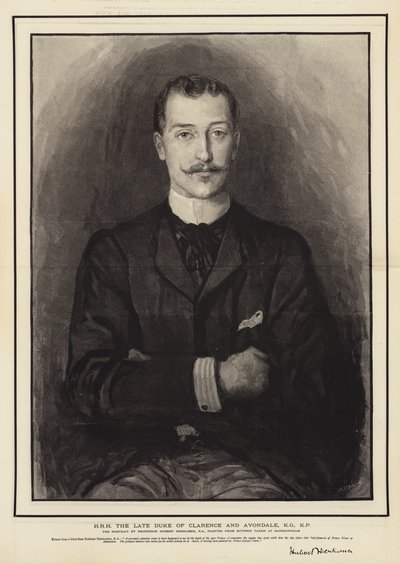 ZKH de overleden hertog van Clarence en Avondale, KG, KP door Hubert von Herkomer