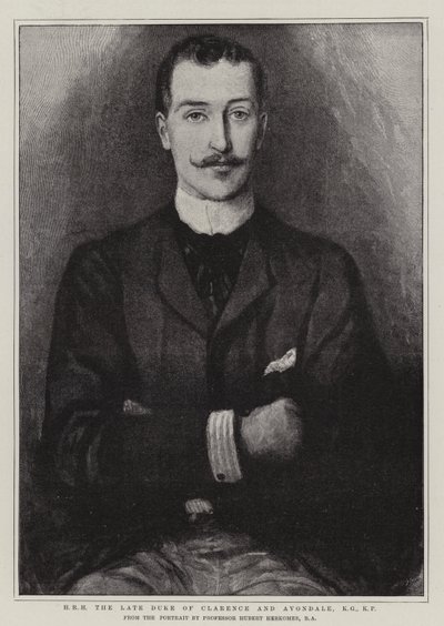 Zijne Koninklijke Hoogheid de overleden hertog van Clarence en Avondale, KG, KP door Hubert von Herkomer