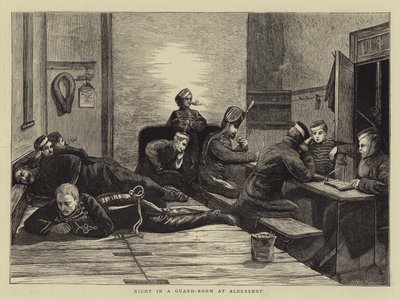 Nacht in een Wachtruimte in Aldershot door Hubert von Herkomer