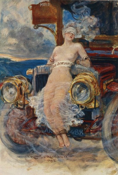 Programma voor Banket, Die Zukunft (De Toekomst), 1905 door Hubert von Herkomer