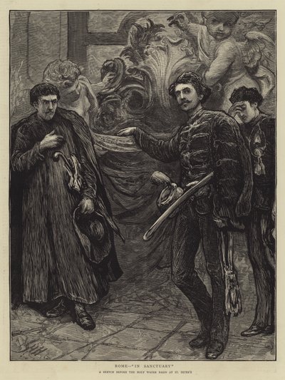 Rome, In Heiligdom door Hubert von Herkomer