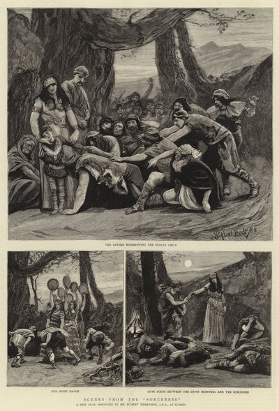 Scènes uit de Tovenares door Hubert von Herkomer