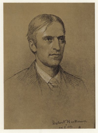 Zelfportret van Hubert Herkomer door Hubert von Herkomer