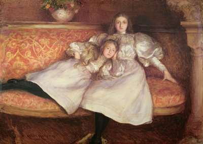 De dochters van Baron von Erlanger door Hubert von Herkomer