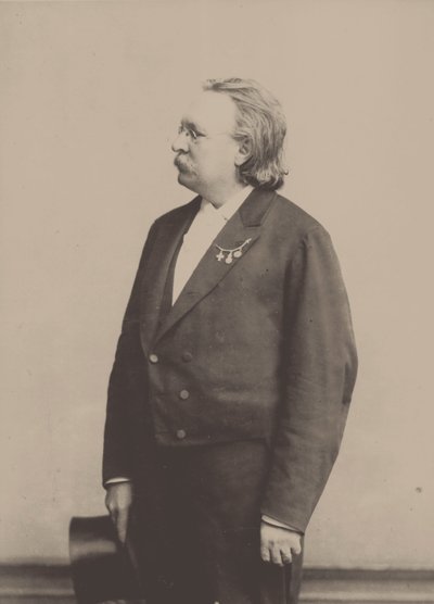 Portret van de organist en componist Edmund Kretschmer 1830-1908 door Höffert