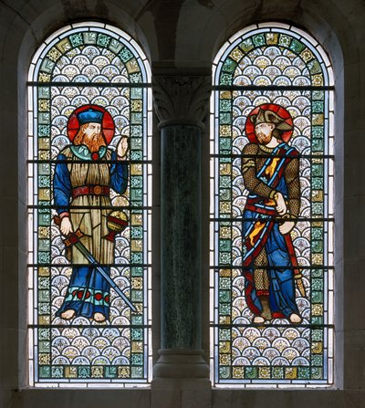Hoarwithy, St Catherine, Belham & Co, Hugh Arthur Kennedy, Jozua & Ezechiël, ca. 1885 door Hugh Arthur Kennedy