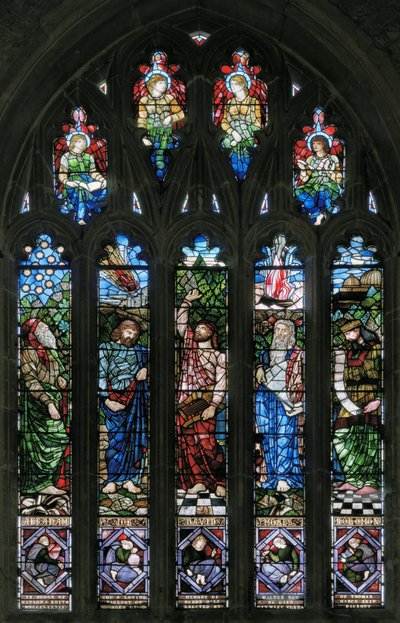 Langport, All Saints, Belham & Co, Hugh Arthur Kennedy, Abraham, Job, David, Mozes & Salomo door Hugh Arthur Kennedy