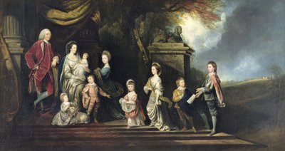 John 2e Graaf van Egmont (1711-1770) en zijn familie, ca. 1770 door Hugh Barron