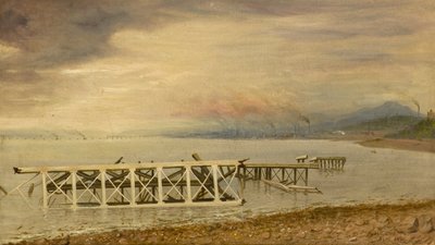 Wrakstukken van de Tay-brug door Hugh Collins