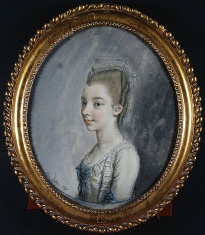 Portret van Georgiana Spencer, later hertogin van Devonshire door Hugh Douglas Hamilton