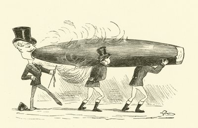 Sigaar roken (gravure) door Hugh Rowley