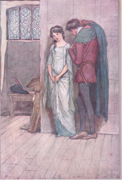 En het is de echte rijkdom van jezelf waar ik nu op mik, illustratie uit The Merry Wives of Windsor, 1910 door Hugh Thomson